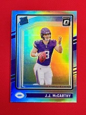 NFL 2024 Optic JJ McCarthy Rated Rookie ~Silver Prizm~ #235 Minnesota Vikings