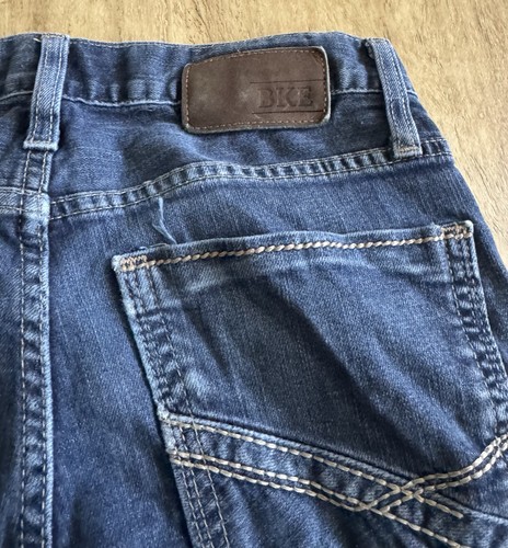 BKE Denim Asher Jeans Men's 28R Straight Leg Distressed 28 x 29.5 Medium Wash - Picture 4 of 14