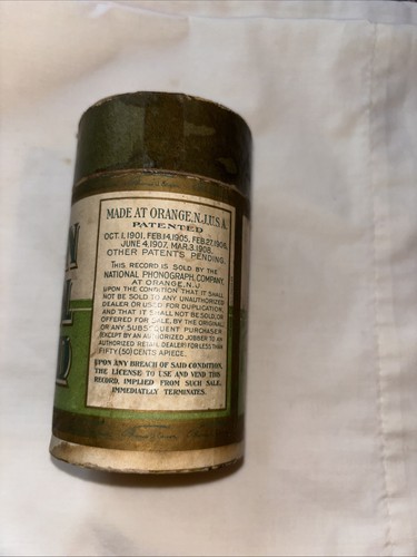 Grafófono Edison Amberol década de 1890 disco en bote “la Ciudad Santa” 4 minutos - Imagen 5 de 8