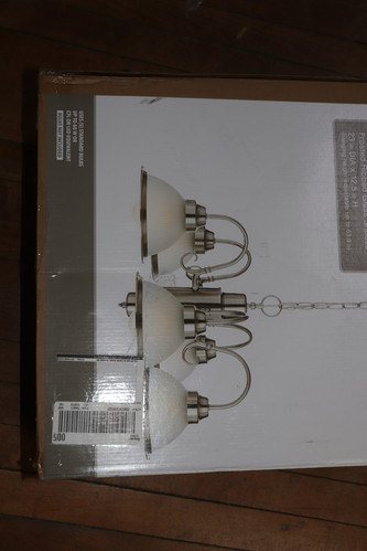 Hampton Bay Lighting Halophane 5-Light Frosted Glass Shade Chandelier 44115 - Picture 3 of 4