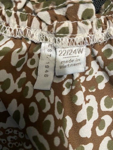Est. 1946 Animal Print Top Bluse Übergröße 22/24 Boho Bauern Patchwork Leopard - Bild 6 von 6