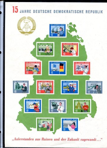 DDR Block 19 (*) 15 Jahre DDR (#92016) 4 Stk.