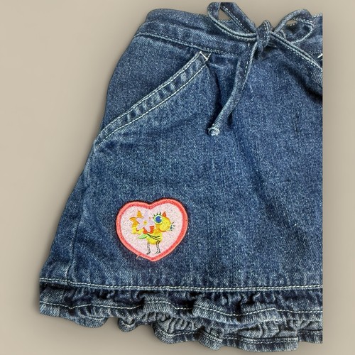 Vtg Y2K Miss Spider's Sunny Patch Friends Jean Skirt Girls Size 9 Months RARE - Picture 2 of 5