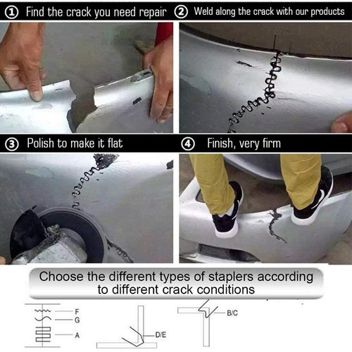 Effective 1200pcs Plastic Welding Staples for Fixing Plastic Materials - Photo 17/24