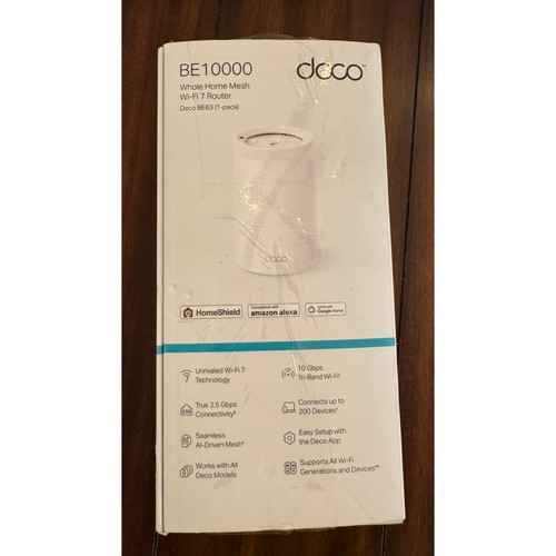 TP-Link Deco BE10000 Whole Home Mesh WiFi 7 Router - BE63, 2.5 Gbps Connectivity - Afbeelding 5 van 5