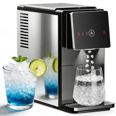 Countertop Nugget Ice Maker, -Cleaning Portable Ice Machine, 33 lb/24H, 1.8L ...