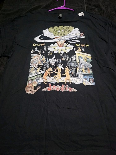 Green Day Dookie Album Men 1994 T-Shirt Size 2XL Cover Graphic Punk Rock Tee