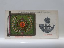 Players Card, Regimental Standards & Cap Badge, #43 1st Durham Light Infan (RD14