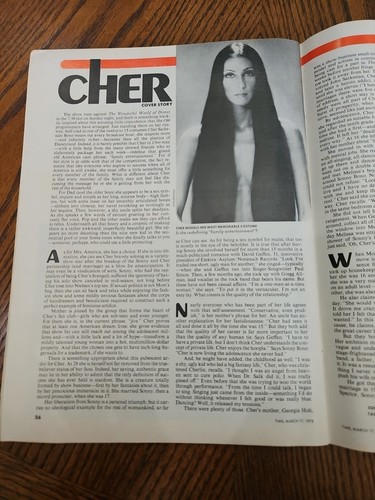 Time Magazine March 17, 1975 Cher "Glad Rags to Riches" BUCKIE DOME Very Good - Picture 3 of 8
