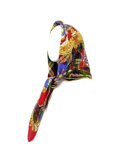 Gianni Versace Silk Scarf.  Atelier Versace .  90s. Authentic. Care. 90cm.