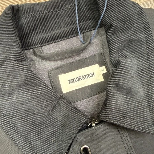 Taylor Stitch Mens 42 LARGE Cinder Jacket Coal Dry Wax Cotton Canvas Utility NWT image 4