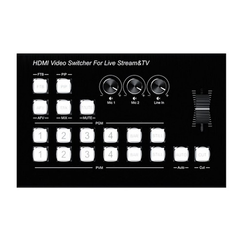 4K Video Switcher HDMI Kamera Broadcast Station Controller Für Laptops/Kameras - Bild 2 von 15