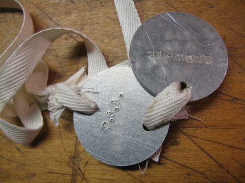 World War 1 WW1 dog tags with custom stamping - Picture 5 of 7