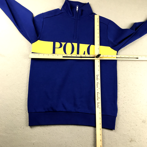 Polo Ralph Lauren Sweatshirt Boys XL (18-20) Blue 1/4 Zip Mock Neck Pullover - Picture 6 of 10