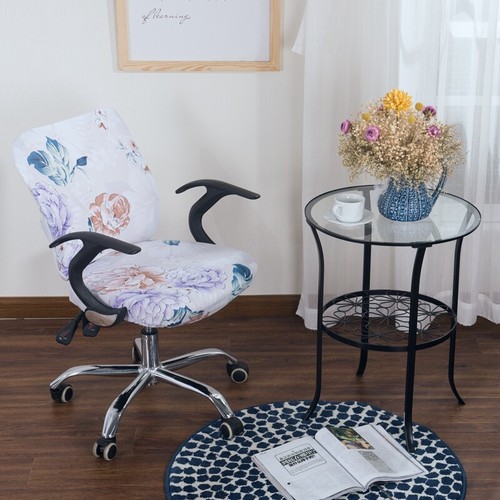 Split Computer Office Rotating Chair Cover Slipcover Stretch Desk Seat Covers - Picture 18 of 222