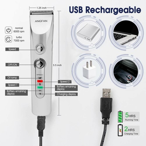 Wiederaufladbare elektrische kabellose Haarschneider Bart Körperschneider Rasierer - Bild 16 von 16