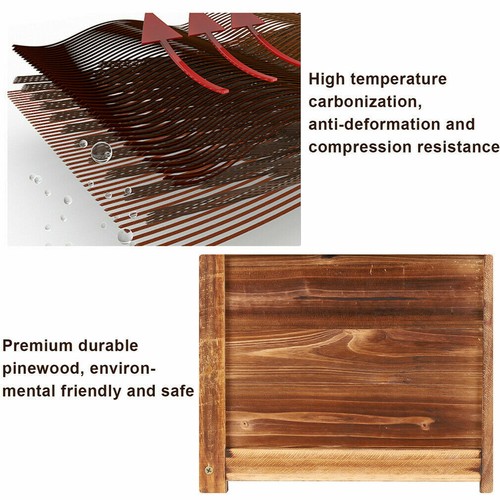 Wooden Garden Planter Flower Raised Bed Pot Rectangle Vegetable Box 30/60/90cm - Picture 12 of 20