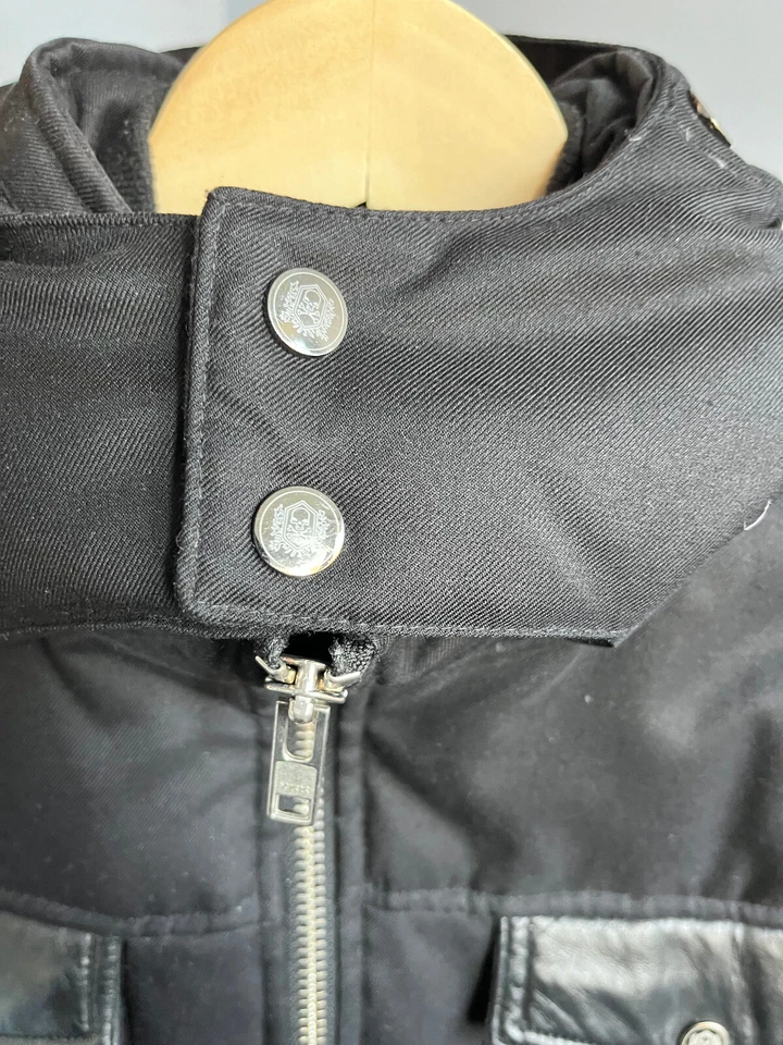 -40%OFF SALE The Kooples mens wool parka jacket coat hooded leather elements - Image 4 of 4