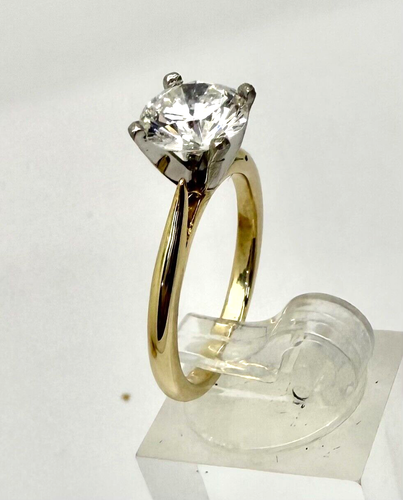 1.61 Ct GIA Diamond Solitaire Engagement Ring 14k Yellow Gold VS2 - Sz. 6 - Picture 5 of 8