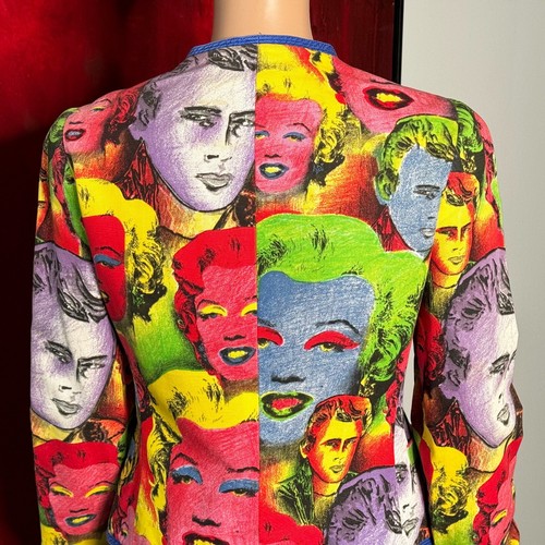 GIANNI VERSACE Pop Art print Marilyn Monroe James Dean skirt suit from S/S 1991 - Picture 12 of 24