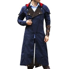 Assassin's Creed Unity Arno Dorian Blue Denim Cloak Cosplay Costume Hoodie coat