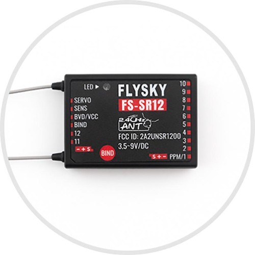 FLYSKY FS-SR12 2.4Ghz ANT 12CH Receiver for FS-ST8 Radio Transmitter RC Airplane - Picture 2 of 2