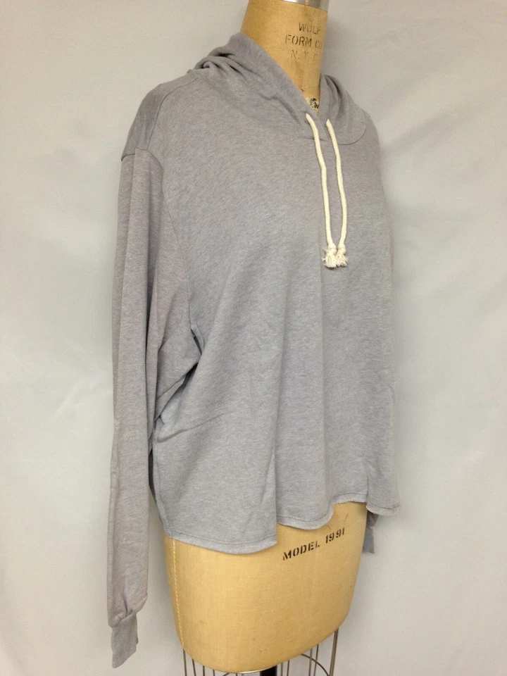 Sudadera con capucha corta Soffe Juniors talla grande Curves 5639C gris lavado 2X nueva con etiquetas Foto 3 de 4