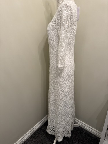 JOANNA HOPE LADIES IVORY 3/4 SLEEVE LACE MAXI DRESS UK SIZE 12 BNWT - Picture 6 of 9
