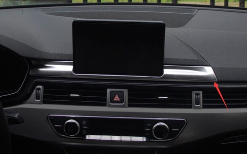 For Audi A4 A5 2017-2021 Silver Titanium Central Console Navigation Panel Trim - Picture 8 of 8