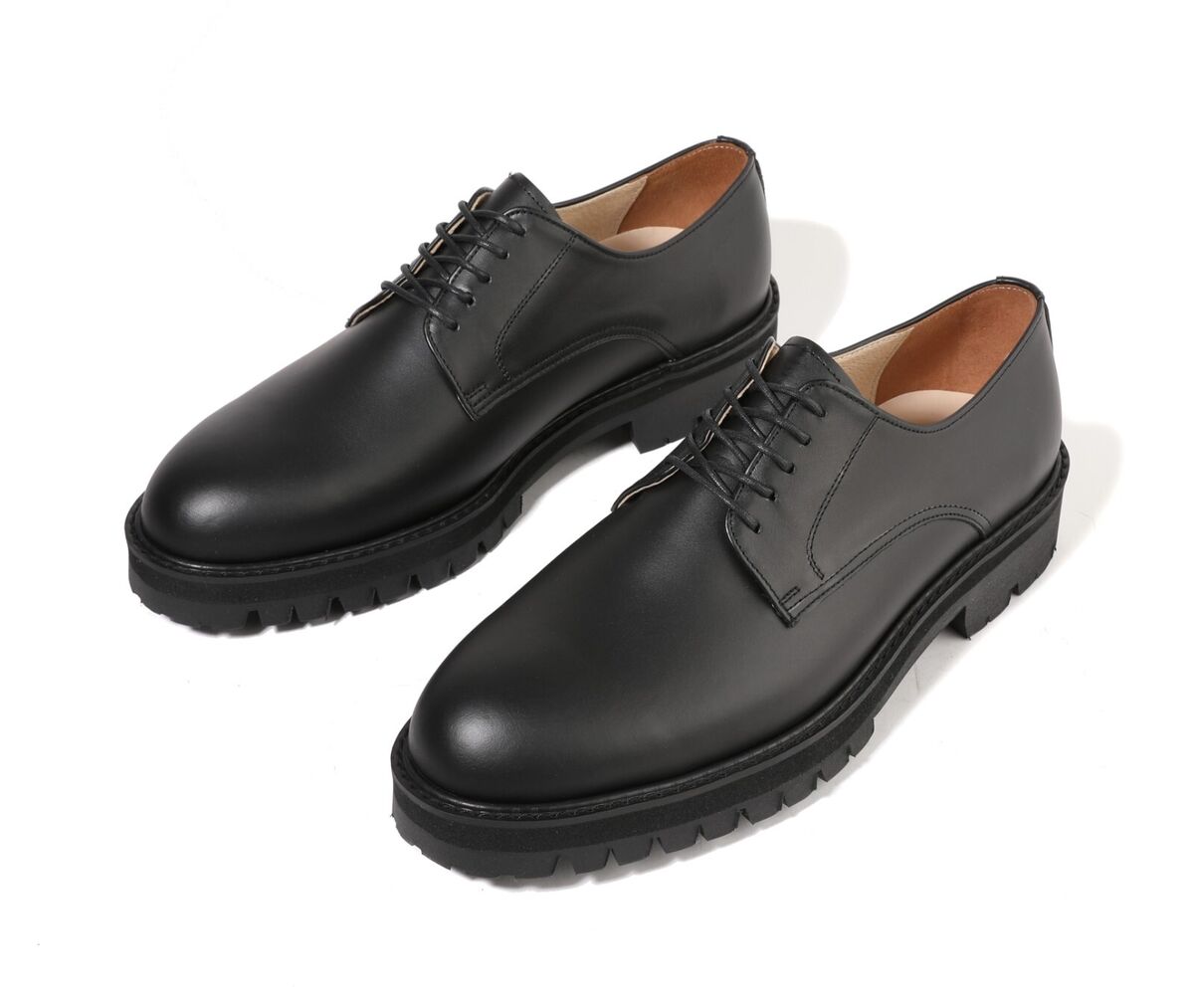 Firenze Atelier Men's Black Leather Lace-up Oxford Derby Firenze Atelier Men's Black Leather Lace-up Oxford Derby