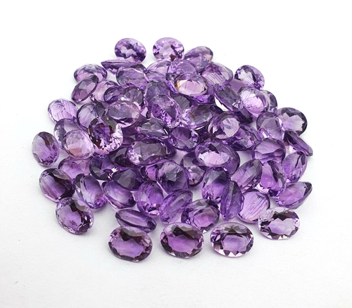 Lote de 42 piezas de piedras preciosas sueltas de corte ovalado de amatista natural de 100 quilates - Imagen 4 de 4
