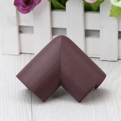 HAN 4X Kantenschutz Eckenschutz Schaumstoff Tisch für Baby Kindersicherung braun