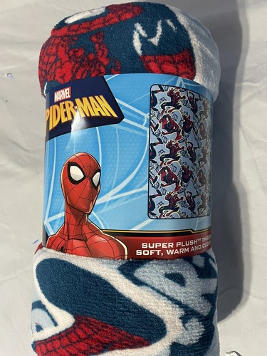 NEW MARVEL SPIDERMAN THE BIG ONE OVERSIZED PLUSH THROW BLANKET 46 X 60 - Picture 1 of 2