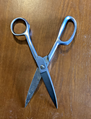 GOLD SEAL 8.in Seamstress Shears Angle Scissors Stainless Steel Vintage USA - Picture 4 of 5