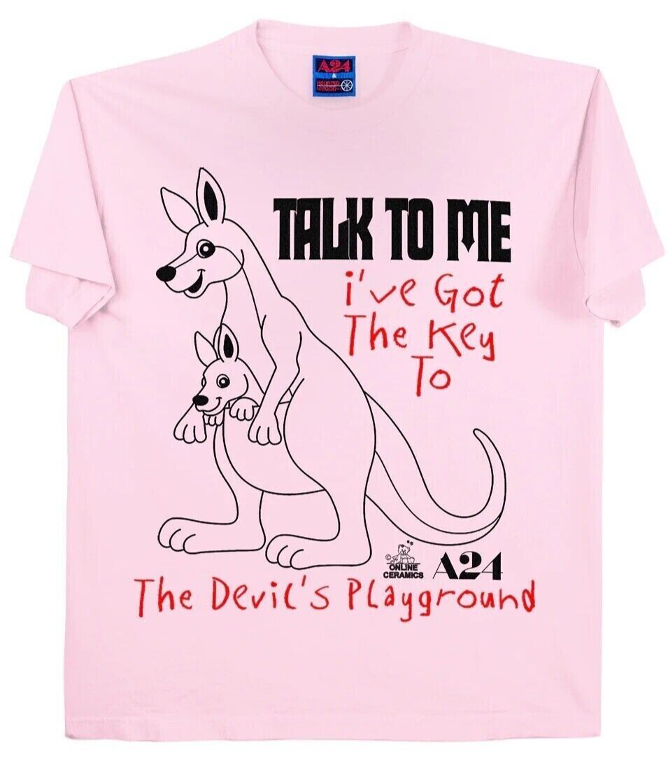 A24 × Online Ceramics Talk To Me Tシャツ L Online Ceramics A24 Talk to Me The Devil's Playground Pink T
