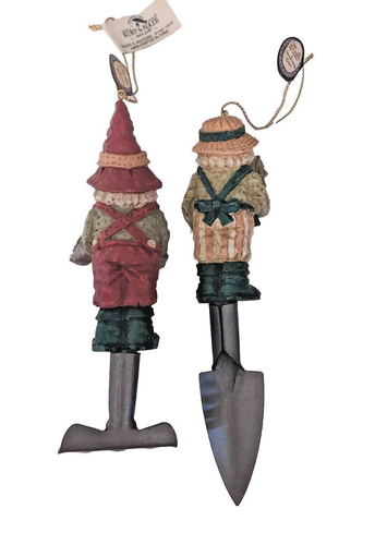 Set decorazioni natalizie gnomo giardino Kurt S. Adler vintage Babbo Natale mondo - Foto 2 di 10