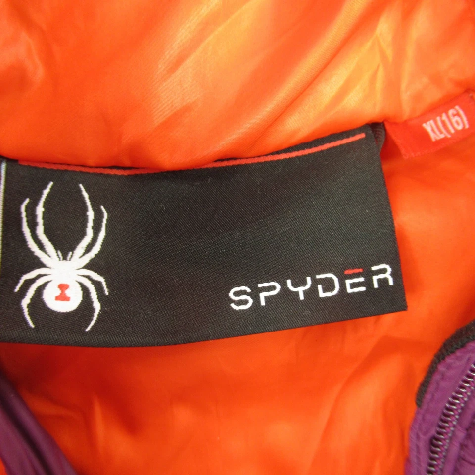 Jaqueta Spyder Meninas Grande Extra Grande 16 Manga Longa Capuz Bolsos Leve Com Capuz - Imagem 3 de 4