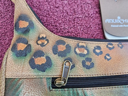 Anuschka Schultertasche handbemalt Leder Jungle Rose - Bild 17 von 23