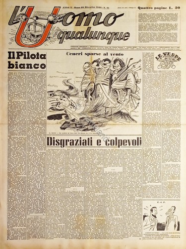 Giornale di G. Giannini - L'Uomo qualunque N. 51 - Il Pilota bianco - 1948 - 第 1/1 張圖片