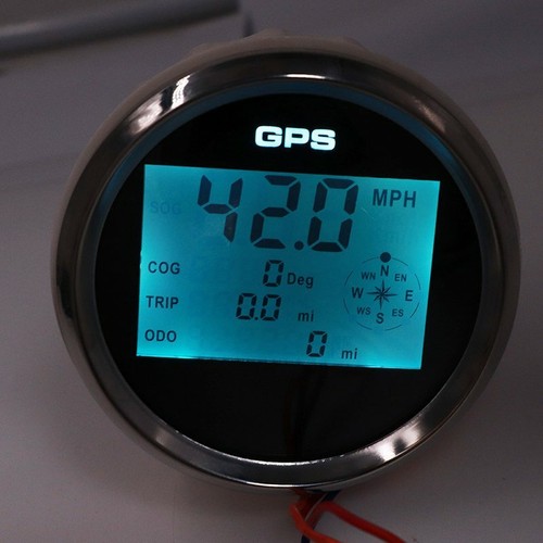 Velocímetro digital GPS de 85 mm medidor de odómetro para coche barco marino - Imagen 8 de 9