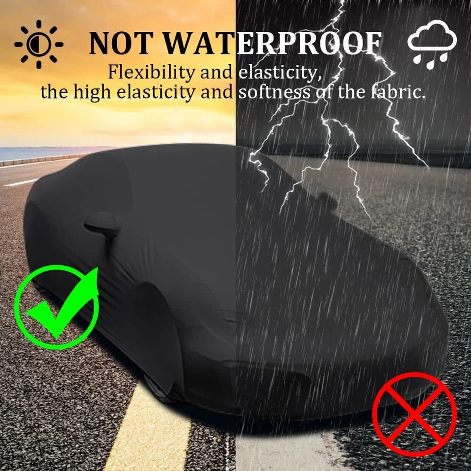 For Chevy Corvette C3 1968-1982 Satin Stretch Car Cover Indoor Dustproof Scratch - Image 2 of 4