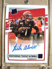 2021 TuTu Atwell Panini Donruss Purple Rated Rookie Autograph RC /10 MINT 🔥🔥🔥