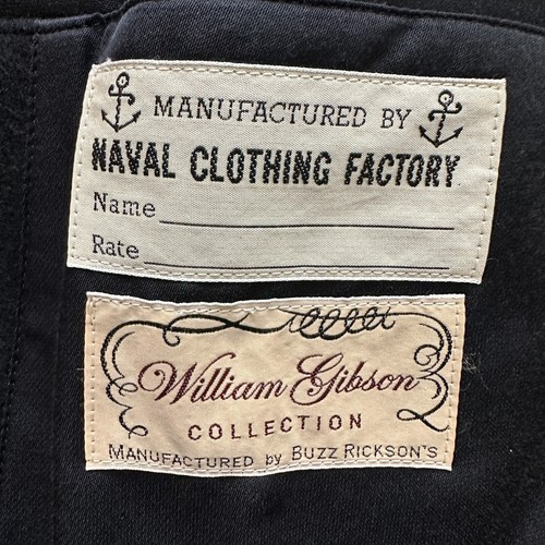 Buzz Rickson x William Gibson Navy Pea Coat Jacket Japan - Black - 36 S -BR12394 - Picture 3 of 7