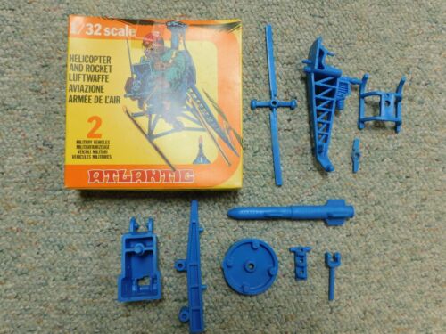 Atlantic of Italy 1/32 Box# 2153 Luftwaffe Helicopter and Rocket RARE Lot 5 - Picture 1 of 2