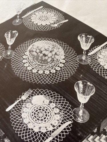 Crochet Patterns Tablecloth Bedspread Doily Edgings Coats & Clark Ondori Lot 4 - Picture 8 of 11