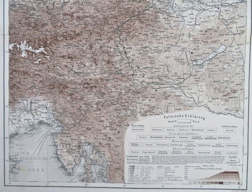 Austria-Hungary Bohemia Vienna Prague Pilsen Salzburg c. 1870 detailed map - Picture 3 of 4