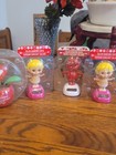 New Lot Of 4 Solar Bobblehead Valentines  Cupid, Devil, Flower 