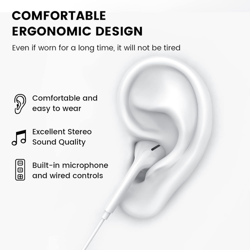 Wired Earbuds with Microphone, 3.5Mm Jack in Ear Headphones with Microphone - Picture 4 of 12