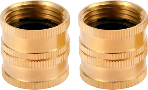 2 Garden Hose Connectors, 3/4" Dual Swivel Female-Female Hose Adapter - Picture 3 of 6