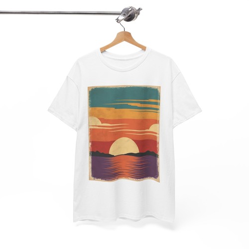 Vintage Sunset Tee, Graphic Tee Shirt, Retro Style T-Shirt, Unisex Cotton Tee - Picture 19 of 145
